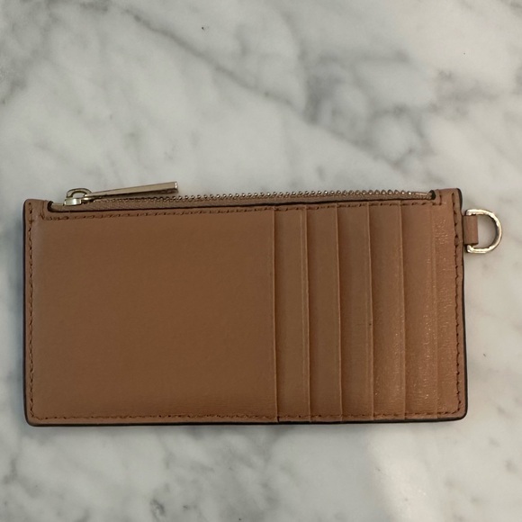 Tory Burch Tan Leather Card Holder - Picture 2 of 5